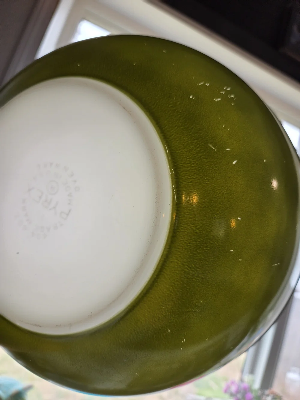 Pyrex Olive Green 404 Mixing Bowl - Good Using Condition